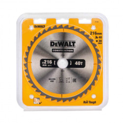 Циркулярен диск за дърво DeWALT DT1953, 216/2.6/30 Z=40