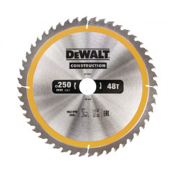 Циркулярен диск за дърво DeWALT DT1957, 250/3.0/30 Z=48