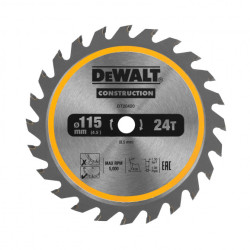 Циркулярен диск за дърво DeWALT DT20420, 115/1.5/9.5 Z=24