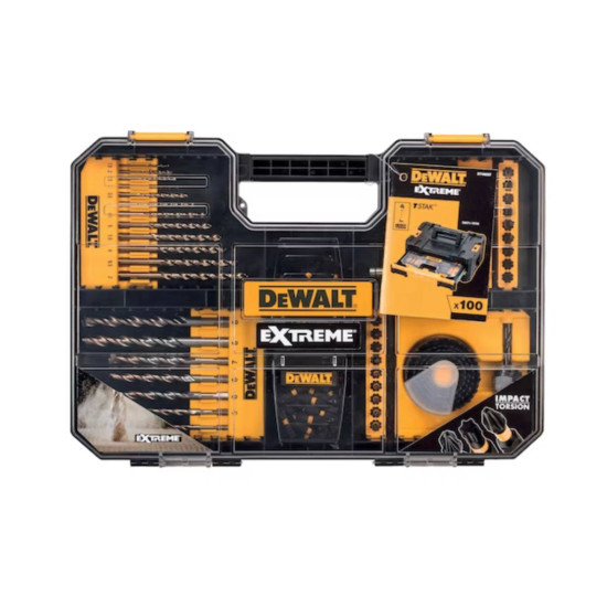 Комплект свредла и битове DeWALT DT70620T, 100 части