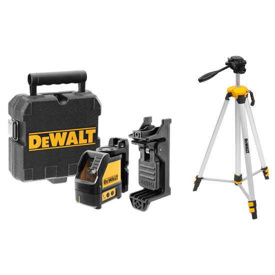 Зелен лазерен нивелир линеен DEWALT DW088CG с подарък тринога