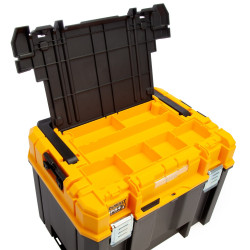 ПЛАСТМАСОВ КУФАР С ДЪЛГА АЛУМИНИЕВА ДРЪЖКА И ОРГАНАЙЗЕР DEWALT DWST83343-1 TSTAK, 440х333х323 мм