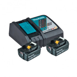 Комплект батерии и зарядно устройство Makita BL1850Bx2 + DC18RC, 18 V