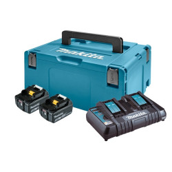 Коплект батерии, зарядно устройство и куфар Makita BL1850Bx2 + DC18RD+ MAKPAC 3